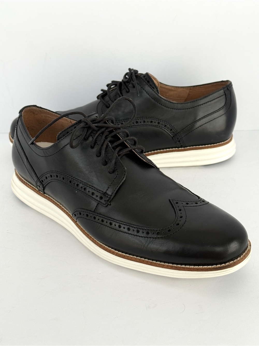 Cole Haan Men's ØriginalGrand Wingtip Oxford Shoes Black Size 11.5M